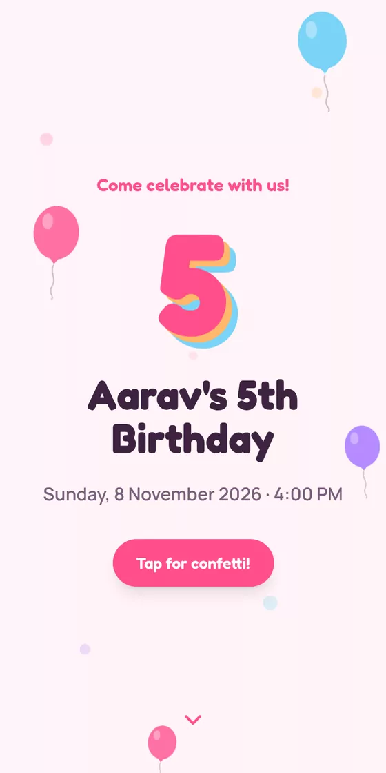 Confetti invitation design