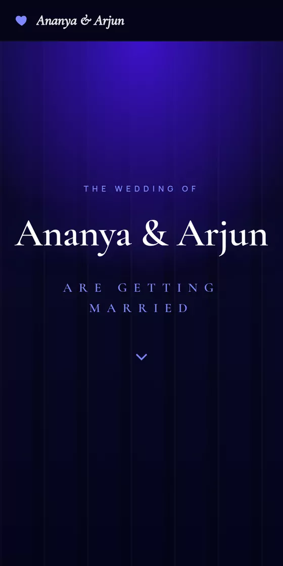 Midnight invitation design